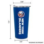 Rico Industries NHL Hockey New York Islanders 18oz Soft Touch, Easy Grip Tumbler