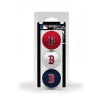 Team Golf MLB Boston Red Sox 3 Golf Ball Pack Regulation Size Golf Balls, 3 Pack, Full Color Durable Team Imprint