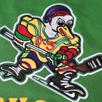Mighty Ducks Jersey #96 Charlie Conway #99 Adam Banks #33 Greg Goldberg #66 Gordon Bombay Movie Hockey Jersey White Green (99 Green, XX-Large)
