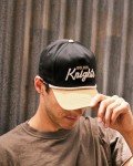 AMERICAN NEEDLE Vegas Golden Knights NHL Roscoe Adjustable Snapback Baseball Hat (23008A-VGK-BLKH)