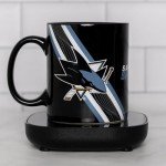 Uncanny Brands San Jose Sharks Logo Mug Warmer with Mug – Keeps Your Favorite Beverage Warm - Auto Shut On/Off
