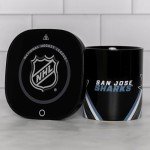 Uncanny Brands San Jose Sharks Logo Mug Warmer with Mug – Keeps Your Favorite Beverage Warm - Auto Shut On/Off