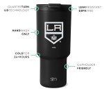 Simple Modern Officially Licensed NHL Los Angeles Kings 30 oz Tumbler with Flip Lid and Straws | Hockey Insulated Cup Stainless Steel | Gifts for Men Women | Trek Collection | Los Angeles Kings