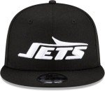 New Era NFL 9FIFTY Black/White Adjustable Snapback Hat Cap One Size Fits All (New York Jets)