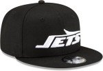 New Era NFL 9FIFTY Black/White Adjustable Snapback Hat Cap One Size Fits All (New York Jets)