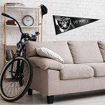 Rico Industries NFL Football Las Vegas Raiders Las Vegas 12" x 30" Felt Wall Décor Pennant - Great for Home/Bed Room/Man Cave Décor