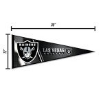 Rico Industries NFL Football Las Vegas Raiders Las Vegas 12" x 30" Felt Wall Décor Pennant - Great for Home/Bed Room/Man Cave Décor