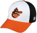MLB Cooperstown ADULT Baltimore ORIOLES Wht/Orng/Blk Hat Cap Adjustable Velcro TWILL Throwback