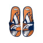 FOCO Detroit Lions NFL Mens Colorblock Big Logo Gel Slides - L