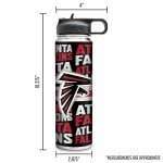 Rico Industries NFL Football Atlanta Falcons 22oz Stainless Steel Tumbler with Lid - Great For Coffee, Tea, Water or Cocktails