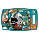 YouTheFan NFL Miami Dolphins Retro Series Cutting Board Medium, Team Colors