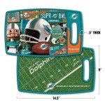 YouTheFan NFL Miami Dolphins Retro Series Cutting Board Medium, Team Colors