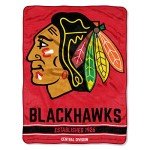 Northwest NHL Chicago Blackhawks Unisex-Adult Micro Raschel Throw Blanket, 46" x 60", Break Away