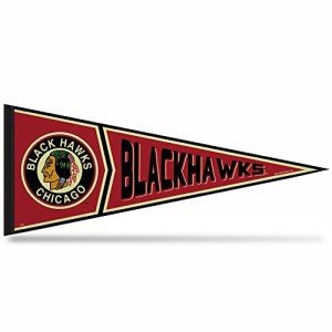 Rico Industries NHL Hockey Chicago Blackhawks Retro 12" x 30" Felt Wall Décor Pennant - Great for Home/Bed Room/Man Cave Décor