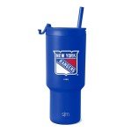 Simple Modern Officially Licensed NHL New York Rangers 30 oz Tumbler with Flip Lid and Straws | Hockey Insulated Cup Stainless Steel | Gifts for Men Women | Trek Collection | New York Rangers