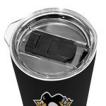 Rico Industries NHL Hockey Pittsburgh Penguins 18oz Soft Touch, Easy Grip Tumbler
