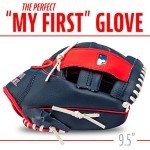 Franklin Sports MLB Youth Teeball Glove and Ball Set - Kids Boston Red Sox Baseball and Teeball Glove and Ball - Perfect First Kids Glove - 9.5", One Size, Team Specific