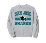 San Jose Sharks Stripe Gray Officially Licensed Sweatshirt