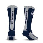 For Bare Feet NHL TAMPA BAY LIGHTNING MVP Crew Sock Team Color Large