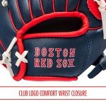 Franklin Sports MLB Youth Teeball Glove and Ball Set - Kids Boston Red Sox Baseball and Teeball Glove and Ball - Perfect First Kids Glove - 9.5", One Size, Team Specific