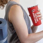 Rico Industries NHL Hockey Carolina Hurricanes 18oz Soft Touch, Easy Grip Tumbler