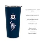 Rico Industries NHL Hockey Winnipeg Jets 18oz Soft Touch, Easy Grip Tumbler