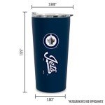 Rico Industries NHL Hockey Winnipeg Jets 18oz Soft Touch, Easy Grip Tumbler