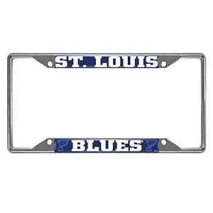 FANMATS 17186 St. Louis Blues Chrome Metal License Plate Frame, Team Colors, 6.25in x 12.25in