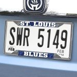 FANMATS 17186 St. Louis Blues Chrome Metal License Plate Frame, Team Colors, 6.25in x 12.25in