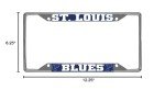 FANMATS 17186 St. Louis Blues Chrome Metal License Plate Frame, Team Colors, 6.25in x 12.25in