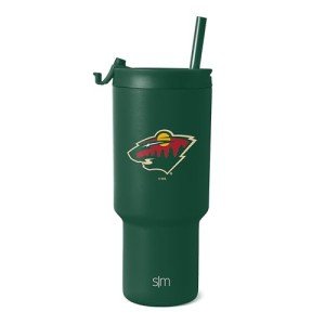Simple Modern Officially Licensed NHL Minnesota Wild 30 oz Tumbler with Flip Lid and Straws | Hockey Insulated Cup Stainless Steel | Gifts for Men Women | Trek Collection | Minnesota Wild