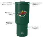 Simple Modern Officially Licensed NHL Minnesota Wild 30 oz Tumbler with Flip Lid and Straws | Hockey Insulated Cup Stainless Steel | Gifts for Men Women | Trek Collection | Minnesota Wild