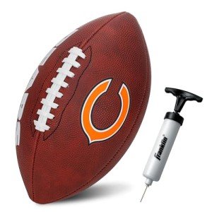 Franklin Sports NFL Chicago Bears Football - Youth Junior Size Football for Kids - Official NFL Team Logo + Colors Youth Ball - Kids Fan Shop Ball