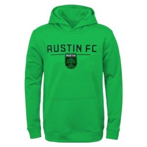 Outerstuff Austin FC Youth Size Winning Streak Performance Pullover Hoodie (Youth Small-8) Green
