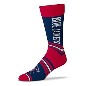 For Bare Feet NHL Columbus Blue Jackets Argyle Line Up Dress Sock Team Color OSFM