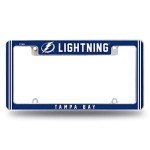 Rico Industries NHL Tampa Bay Lightning Classic 12" x 6" Chrome All Over Automotive License Plate Frame for Car/Truck/SUV