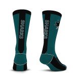 For Bare Feet NHL SAN JOSE SHARKS MVP Crew Sock Team Color Large