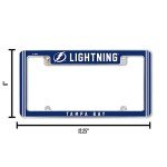 Rico Industries NHL Tampa Bay Lightning Classic 12" x 6" Chrome All Over Automotive License Plate Frame for Car/Truck/SUV