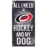 Fan Creations NHL Carolina Hurricanes Unisex Carolina Hurricanes Hockey and My Dog Sign, Team Color, 6 x 12