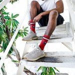 For Bare Feet NHL Washington Capitals 4 Stripe Deuce Crew Sock Team Color YOUTH