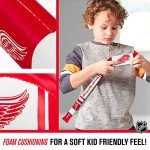 Franklin Sports Detroit Red Wings NHL Mini Soft Hockey Stick Set - NHL Team Soft Foam Mini Hockey Stick and Ball Set - Great Toy for Kids