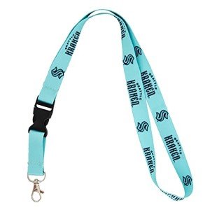 Desert Cactus Seattle Kraken Lanyard NHL National Hockey League Car Keys ID Badge Holder Keychain Detachable Breakaway Snap Buckle (Lanyard 1 - Blue)