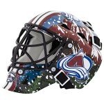 Franklin Sports NHL Colorado Avalanche Mini Hockey Goalie Mask with Case - Collectible Goalie Mask with Official NHL Logos and Colors