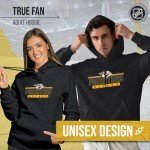 Wright & Ditson NHL Adult Heather Charcoal True Fan Hooded Sweatshirt Unisex - Unisex Cotton Poly Blend - Ultimate Comfort (Nashville Predators - Charcoal, Small)