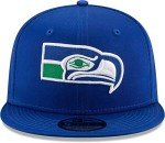 New Era NFL 9FIFTY Adjustable Snapback Hat Cap One Size Fits All (Seattle Seahawks Blue Historic Logo)