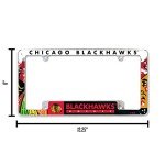 Rico Industries NHL Chicago Blackhawks Primary 12" x 6" Chrome All Over Automotive License Plate Frame for Car/Truck/SUV