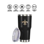 FOCO New Orleans Saints NFL Team Logo 30 oz Tumbler - Black