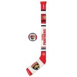 Franklin Sports Florida Panthers NHL Mini Soft Hockey Stick Set - NHL Team Soft Foam Mini Hockey Stick and Ball Set - Great Toy for Kids