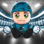 Bleacher Creatures San Jose Sharks Macklin Celebrini 8" Kuricha Sitting Plush - Soft Chibi Inspired NHL Player