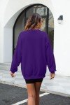 FASHGL Mardi Gras Sweatshirt Women Carnival Glitter Patch Shirt Saints New Orleans Pullover Mardi Gras Day Tee Tops Purple